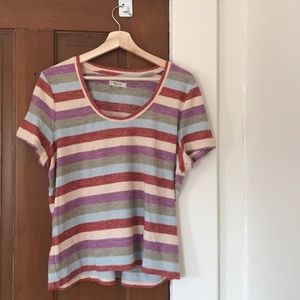 Striped, drapey tee
